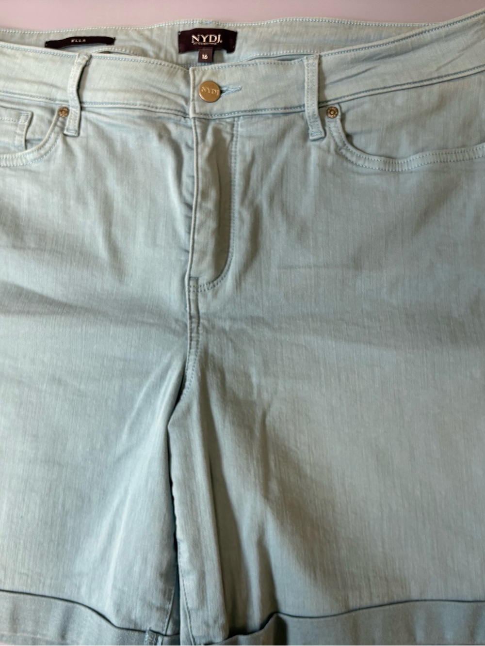 NYDJ Women's Jean Shorts- Dark Blue, Light Blue, 3 pair!! - Picture 5 of 11
